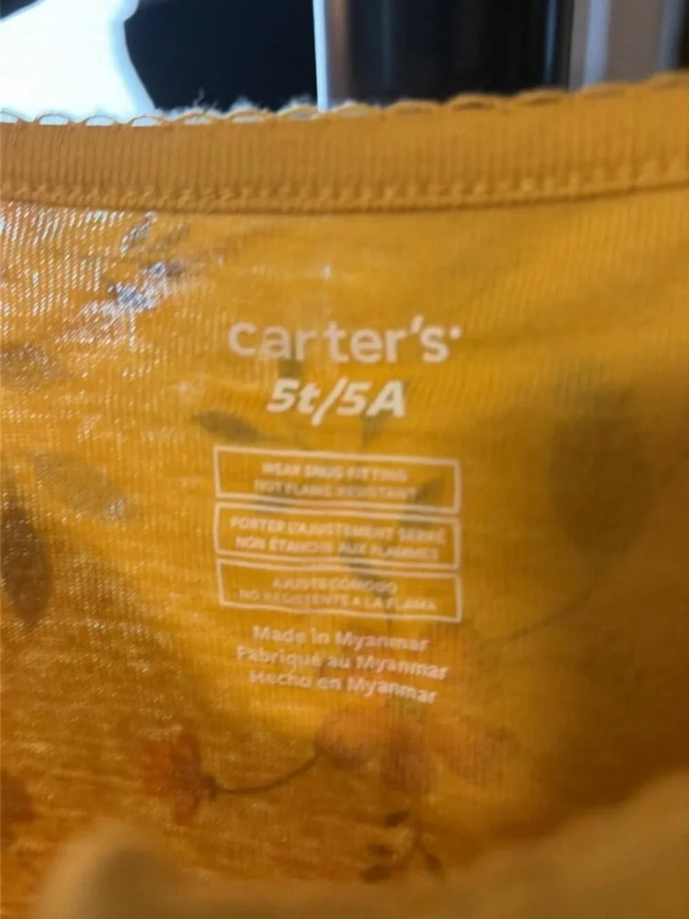 NWT Carter's Pumpkin Floral Footie Pajamas